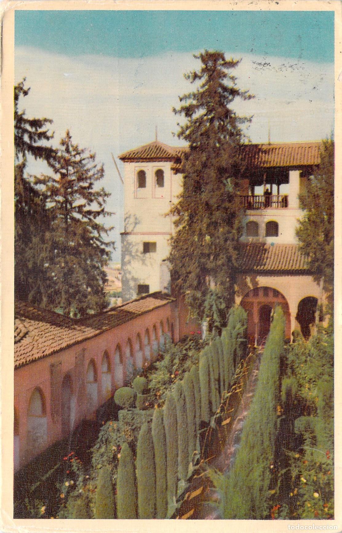 Postcards: Postal de Granada, Patio de la Acequia en el Generalife