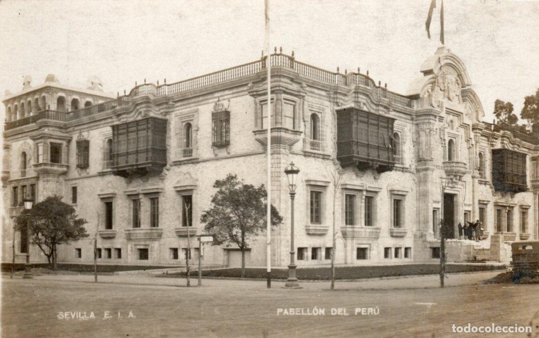 Postais: MAGNIFICA POSTAL FOTOGRAFICA - SEVILLA - PABELLON DEL PERU - SEVILLA E.I.A.