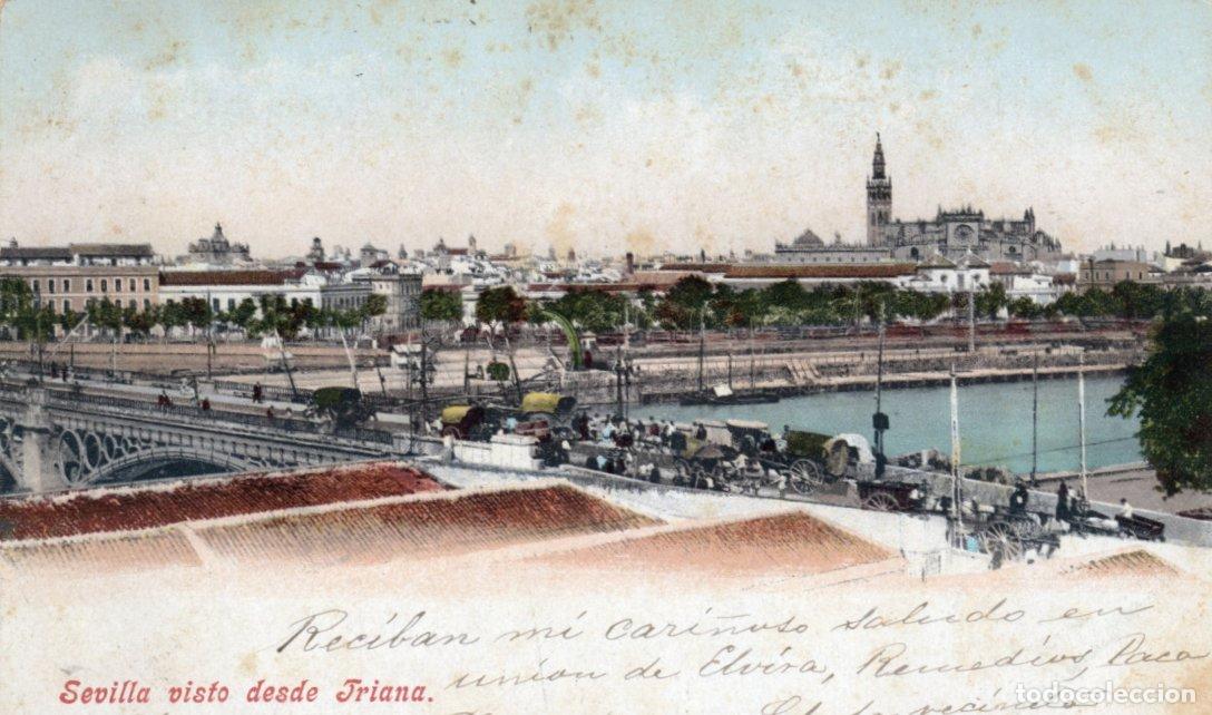 Postcards: BONITA POSTAL - SEVILLA VISTO DESDE TRIANA - PURGER 1863