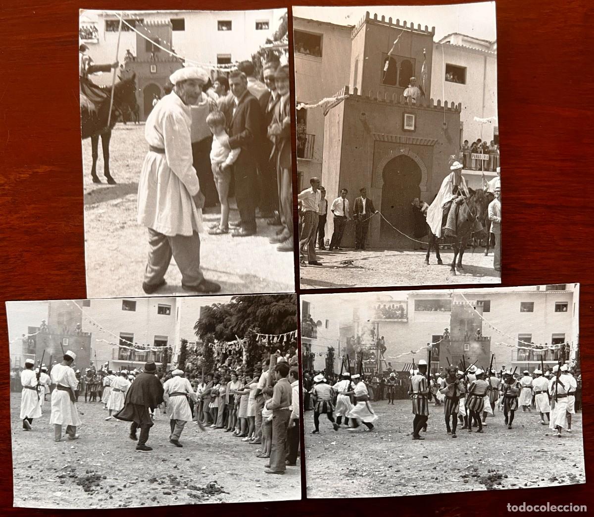 Postkarten: 4 ANTIGUAS FOTOGRAFIAS DE VALOR (GRANADA) LA ALPUJARRA, FIESTA DE MOROS Y CRISTIANOS, CADA FOTOGRAFI