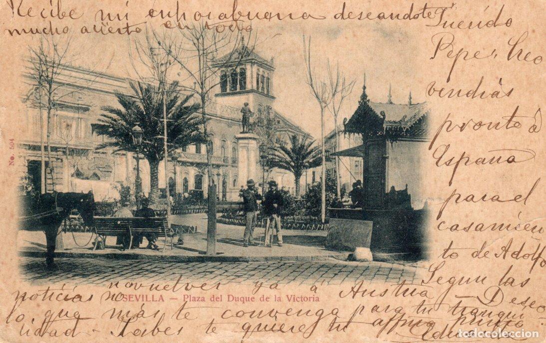 Postales: BONITA POSTAL - SEVILLA - PLAZA DEL DUQUE DE LA VICTORIA