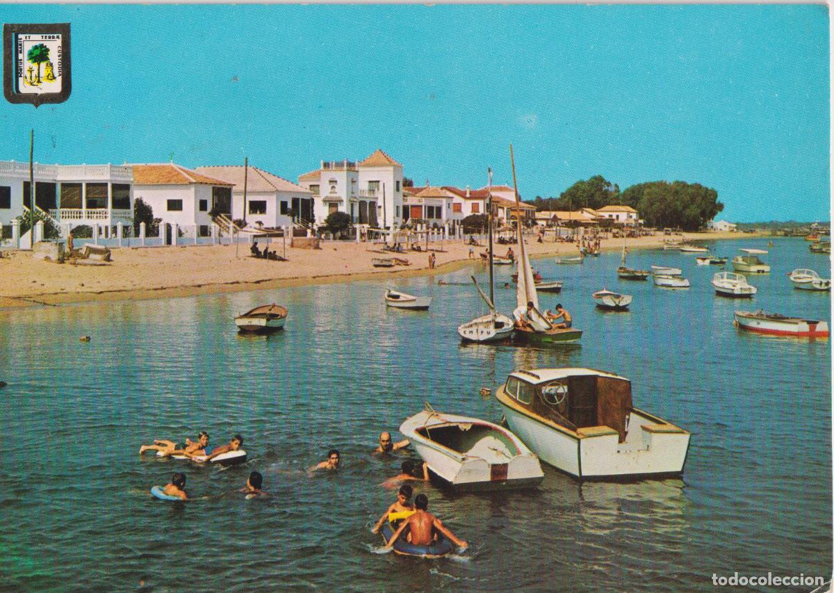 Postkarten: HUELVA, PLAYA DE PUNTA UMBRIA, VISTA PARCIAL - A.SUBIRATS N&ordm;130 - CIRCULADA 1964