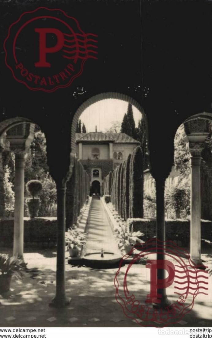 Cartoline: GRANADA. EL GENERALIFE PATIO DE LOS SURTIDORES