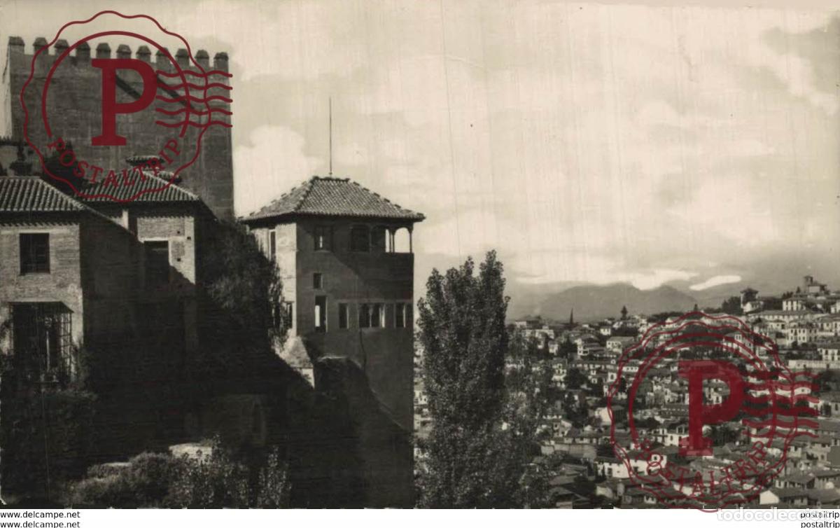 Postais: GRANADA. ALHAMBRA. PEINADOR DE LA REINA TORRE COMAREX Y ALBAICIN