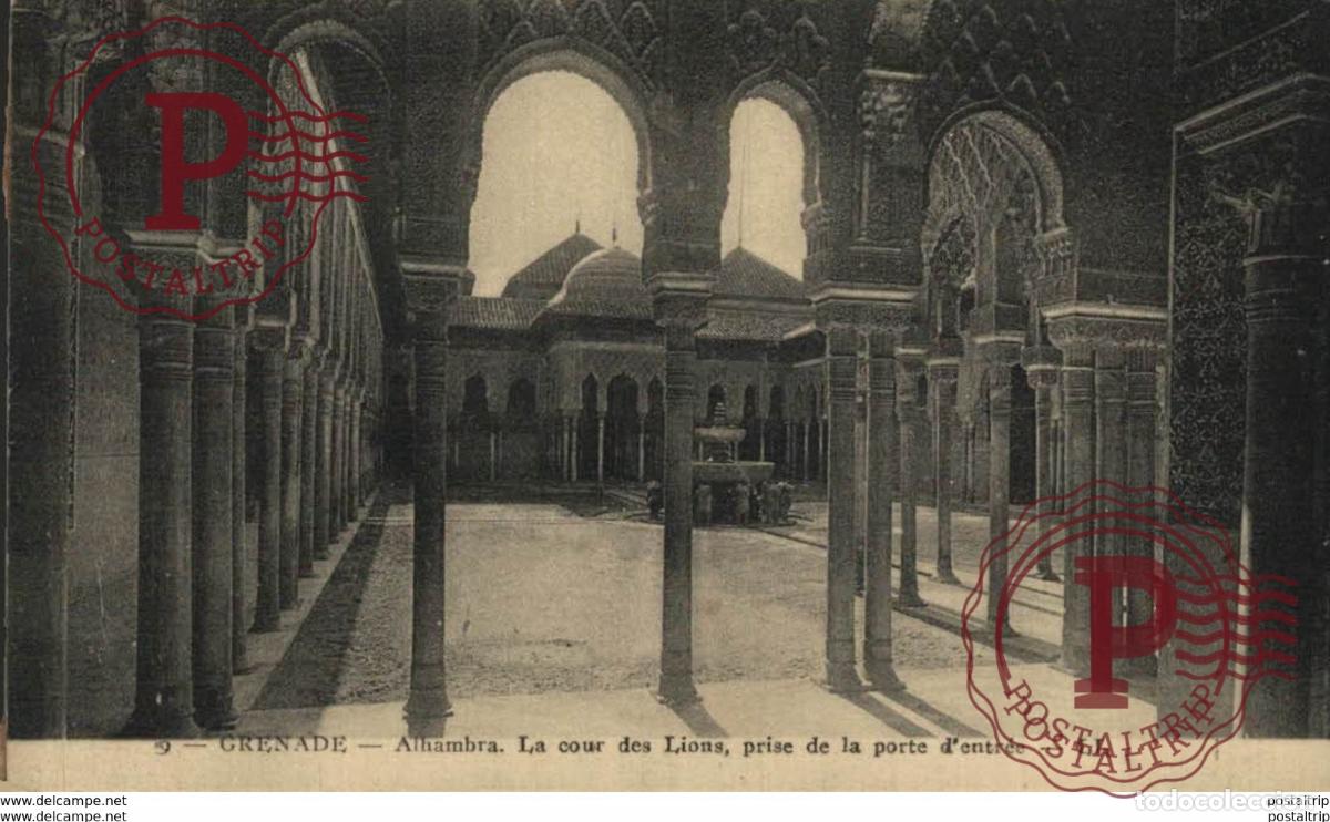 Postais: GRANADA. GRENADE. LA COUR DES LIONS