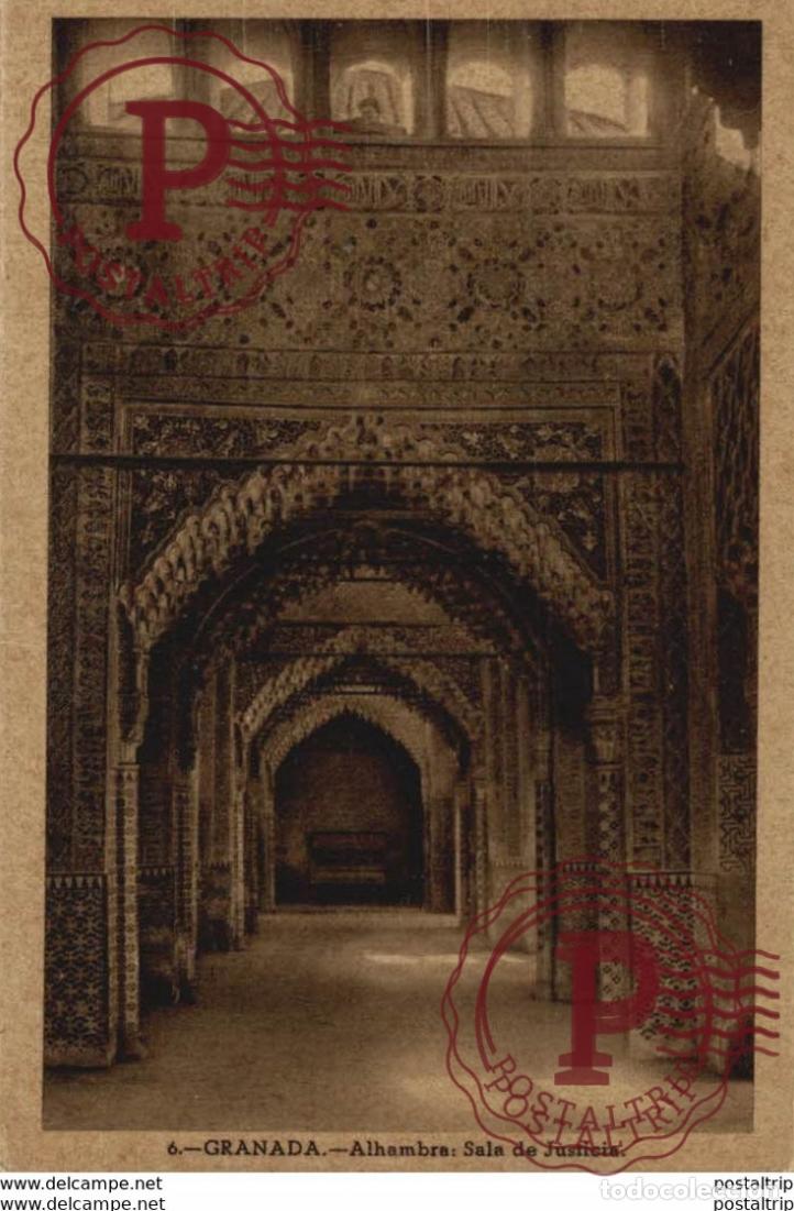 Postais: GRANADA. ALHAMBRA. SALA DE JUSTICIA