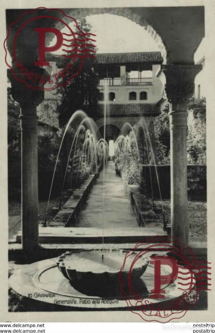 Postais: GRANADA. GENERALIFE PATIO DE LA ACEQUIA