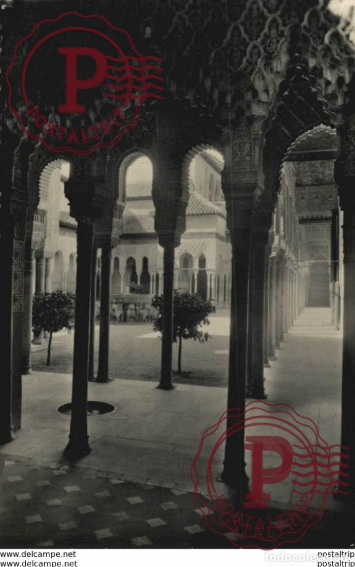 Postais: GRANADA. ALHAMBRA. PATIO DE LOS LEONES