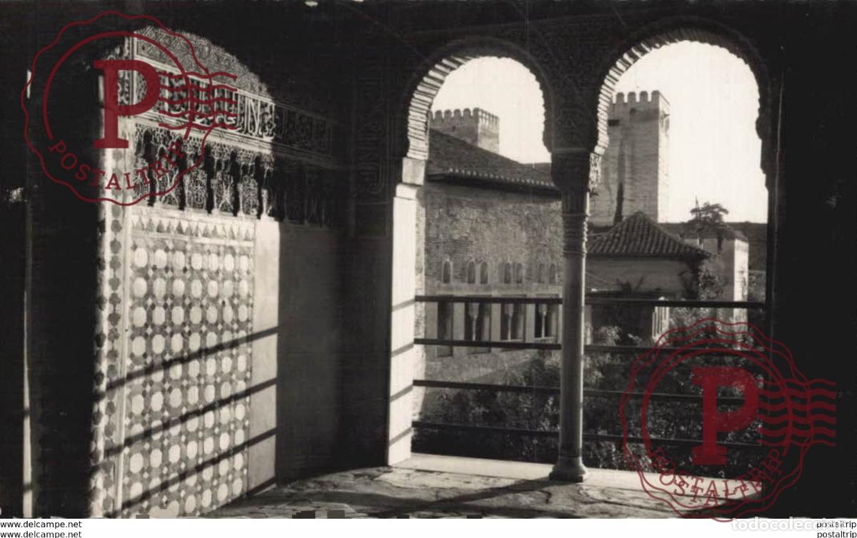 Postais: GRANADA. ALHAMBRA. SALA DE EMBAJADORES. UN MIRADOR