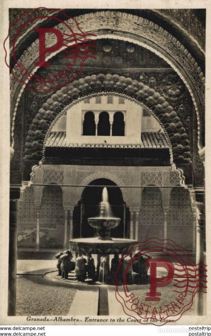 Postkarten: GRANADA. ALHAMBRA. ENTRANCE TO THE COURT OF LION