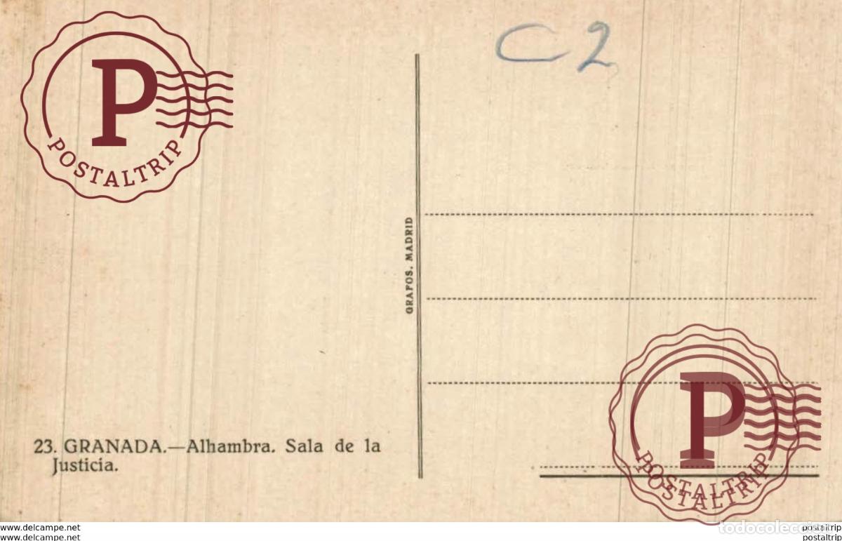 Postales: GRANADA. ALHAMBRA. SALA DE JUSTICIA - Foto 2