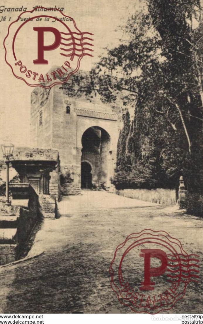 Postais: GRANADA. ALHAMBRA. PUERTA DE LA JUSTICIA