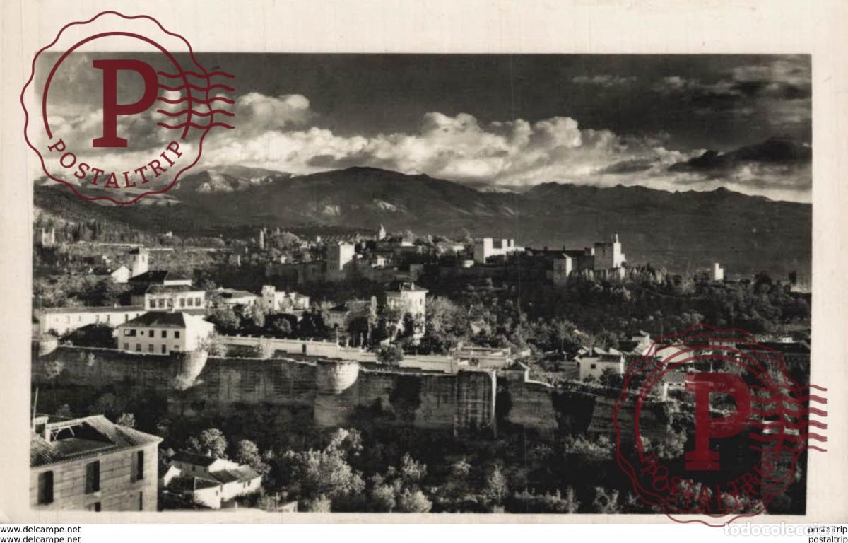 Cartoline: GRANADA. VISTA DE LA ALHAMBRA Y LAS MURALLAS