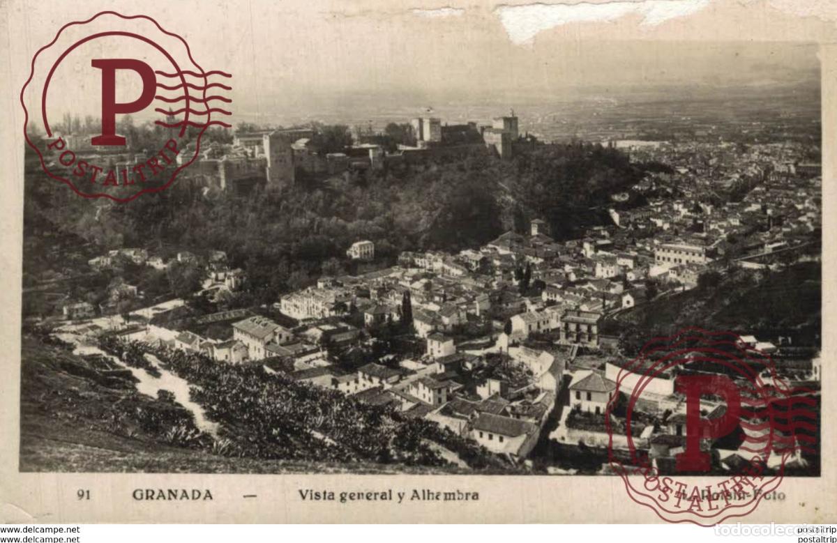 Postales: GRANADA. VISTA GENERAL Y LA ALHAMBRA - Foto 1