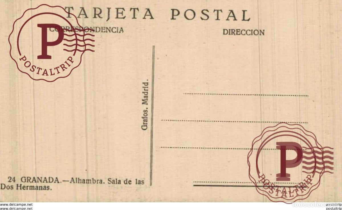 Postales: GRANADA. ALHAMBRA. SALA DE DOS HERMANAS - Foto 2