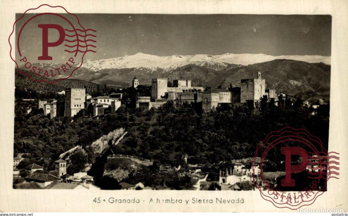 Cartoline: GRANADA. ALHAMBRA Y SIERRA NEVADA.
