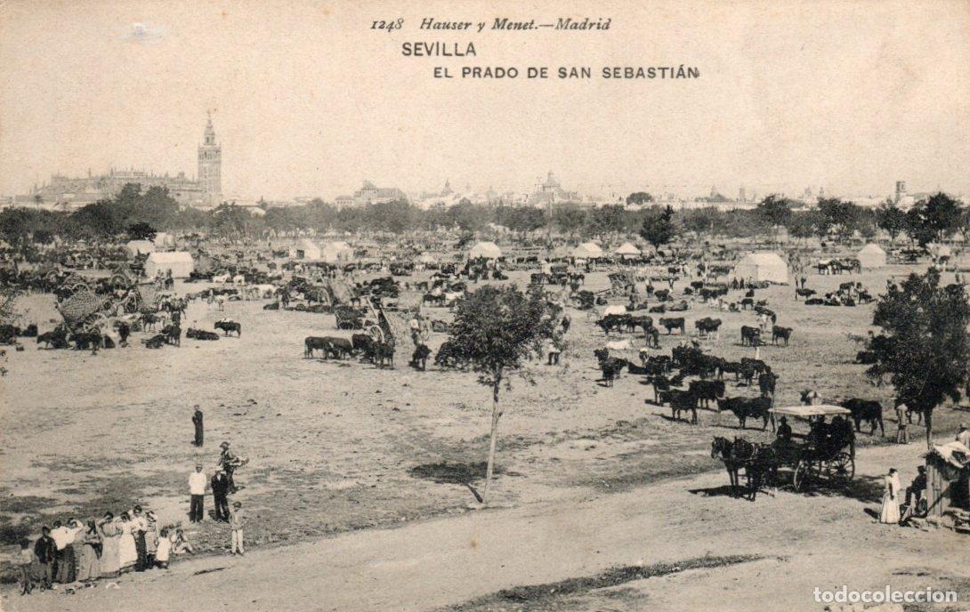 Postcards: BONITA POSTAL - SEVILLA - EL PRADO DE SAN SEBASTIAN - 1248 HAUSER Y MENET