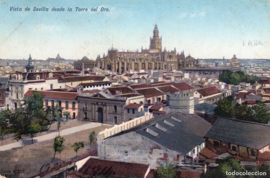 Postales: BONITA POSTAL - VISTA DE SEVILLA DESDE LA TORRE DEL ORO