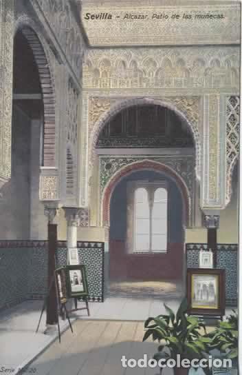 Postkarten: SEVILLA SIN ESCRIBIR ALCAZAR PATIO DE LAS MU&Ntilde;ECAS
