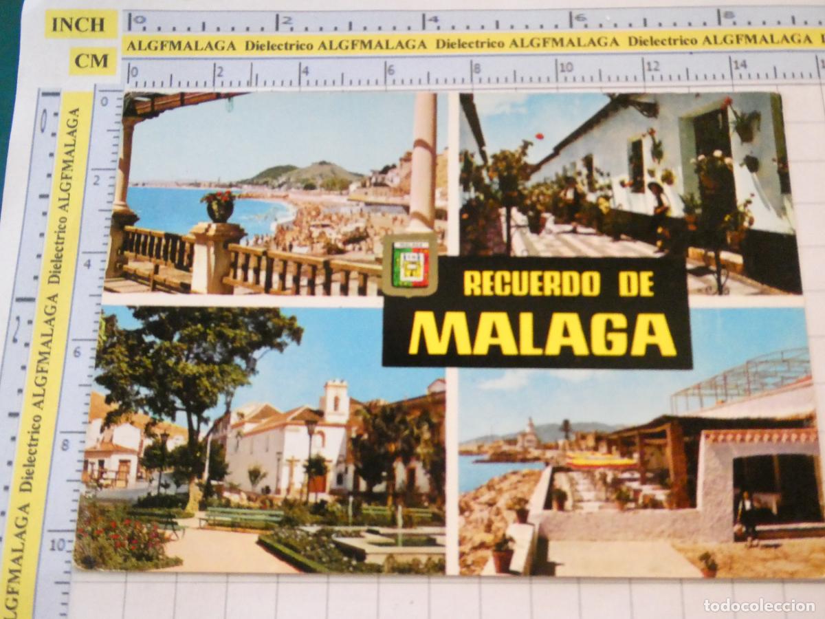 Postcards: POSTAL DE M&Aacute;LAGA. A&Ntilde;O 1964. PLAYA BA&Ntilde;OS CARMEN, EL PALO, PLAZA VICTORIA, RESTAURANTE ANTONIO M. 2894