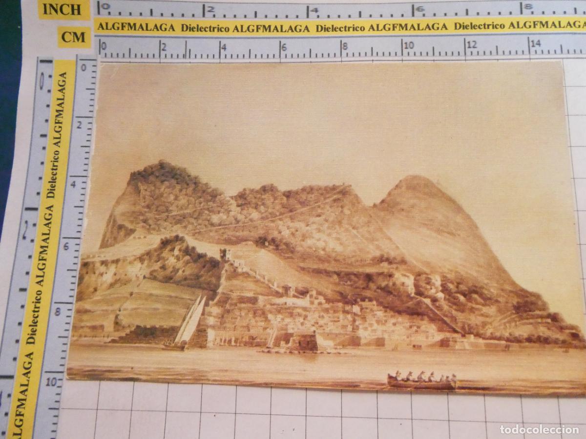 Postais: POSTAL DE C&Aacute;DIZ PE&Ntilde;&Oacute;N GIBRALTAR. A&Ntilde;O 1980. DIBUJO PE&Ntilde;&Oacute;N DESDE LA BAH&Iacute;A A&Ntilde;O 1820 APROX. 926