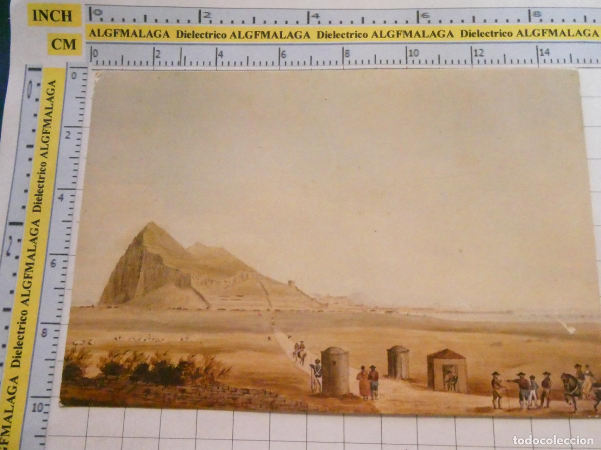 Postais: POSTAL DE C&Aacute;DIZ PE&Ntilde;&Oacute;N GIBRALTAR. A&Ntilde;O 1985. DIBUJO PE&Ntilde;&Oacute;N DESDE LA L&Iacute;NEA CONCEPCI&Oacute;N A&Ntilde;O 1860 AP. 928
