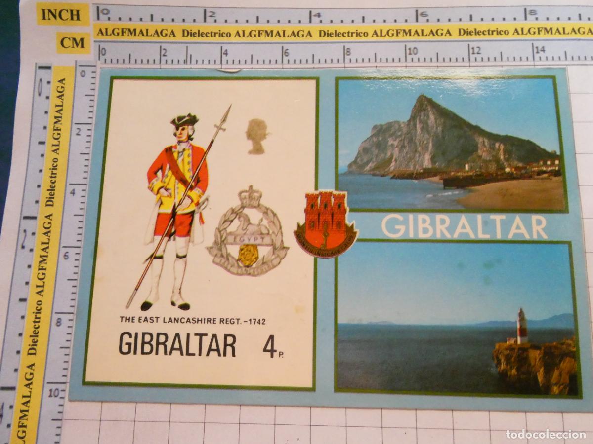 Postais: POSTAL DE C&Aacute;DIZ PE&Ntilde;&Oacute;N GIBRALTAR. UNIFORME MILITAR REGIMIENTO THE EAST LANCASHIRE REGIMENT 1742. 938