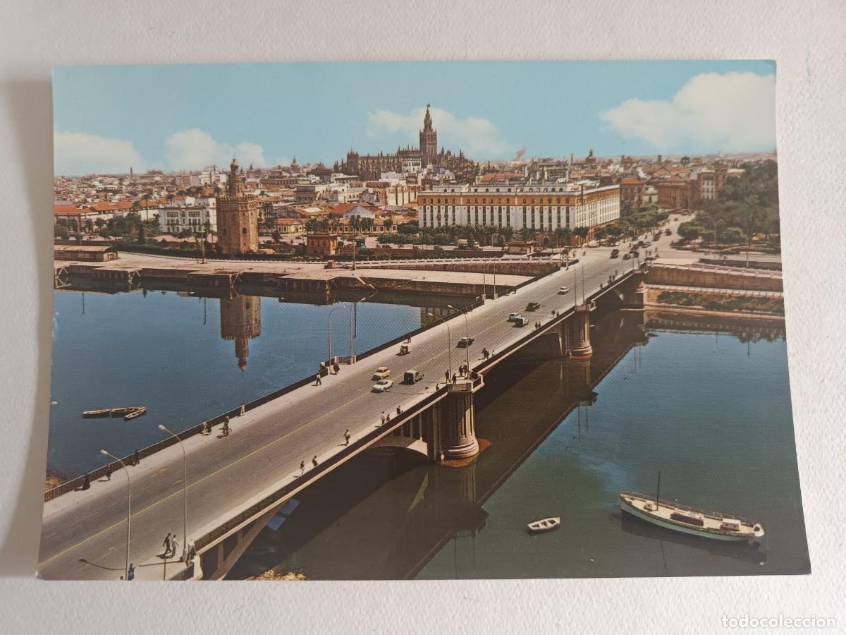 Postkarten: SEVILLA. PUENTE DE SAN TELMO Y VISTA PARCIAL (1965)