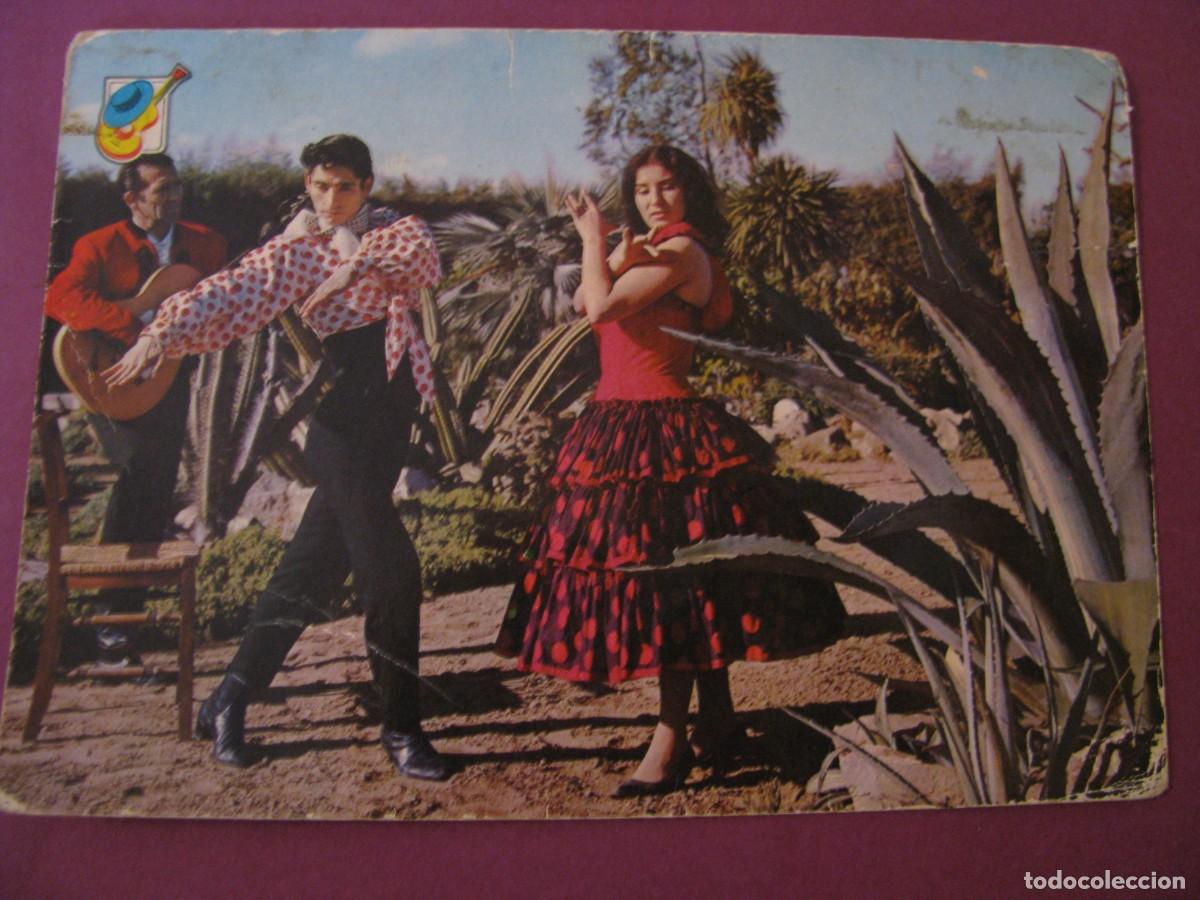 Cartoline: POSTAL PAREJA, BAILE FLAMENCO. ED. DOMINGUEZ 1962. ESCRITA