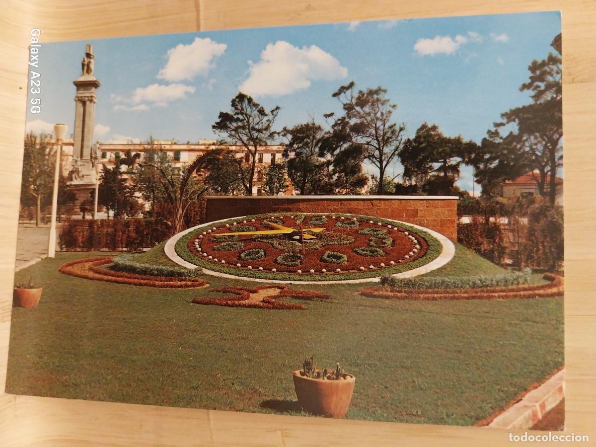 Cartoline: CADIZ PLAZA ESPA&Ntilde;A RELOJ FLORES ED GARRABELLA 19 SC ORIIGNAL