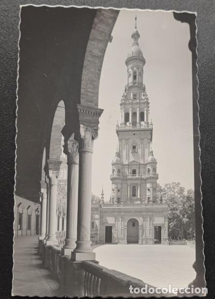 Postales: SEVILLA, PLAZA DE ESPA&Ntilde;A, POSTAL ANTIGUA