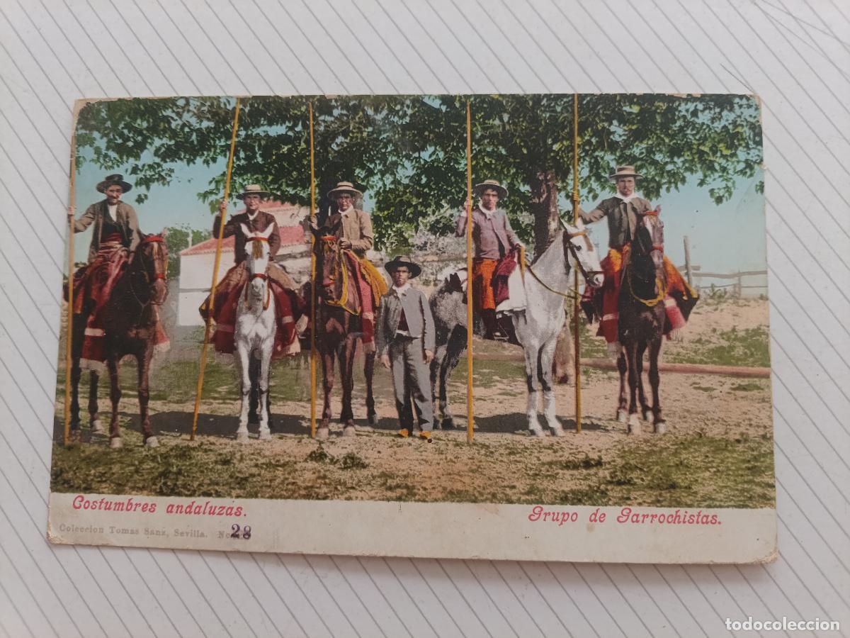 Postales: Costumbres andaluzas, dorso sin dividir. Colecciones Tom&aacute;s Sanz, Sevilla, postal antigua original