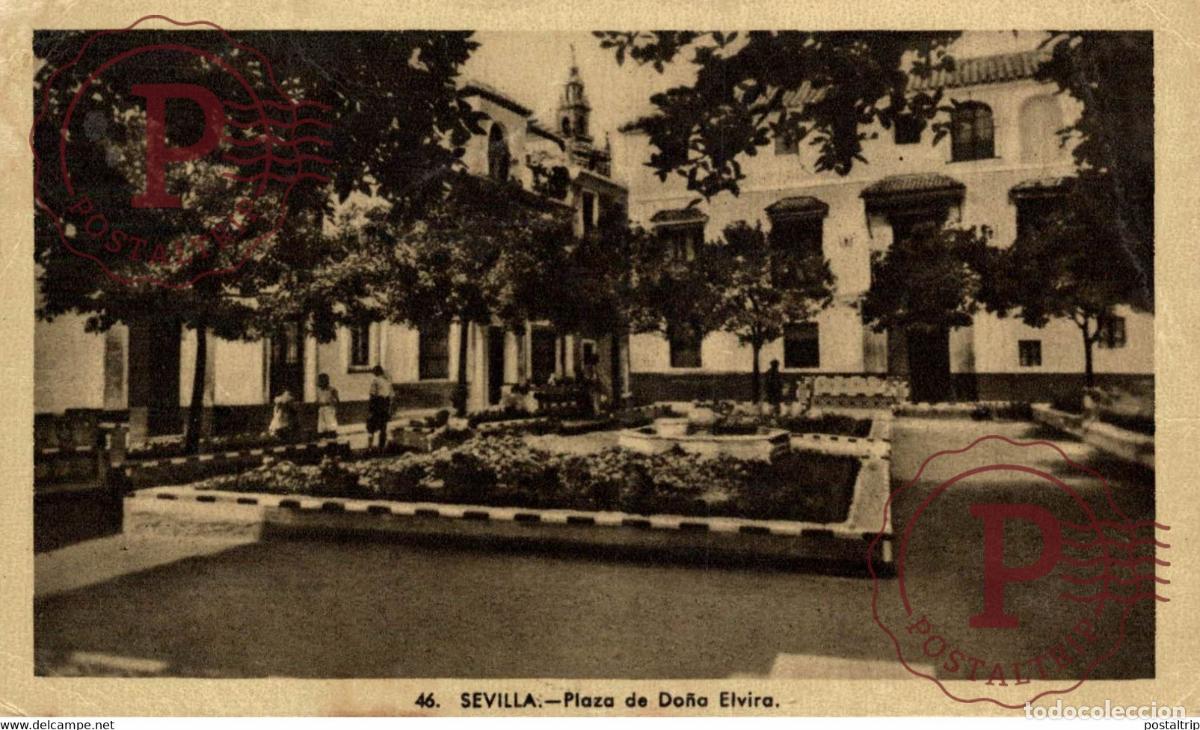 Postais: SEVILLA - PLAZA DE DO&Ntilde;A ELVIRA SEVILLA ANDALUCIA ESPA&Ntilde;A ESPAGNE