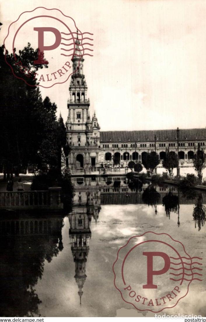 Postales: SEVILLA - PLAZA DE ESPA&Ntilde;A TORRE NORTE ANDALUCIA ESPA&Ntilde;A ESPAGNE