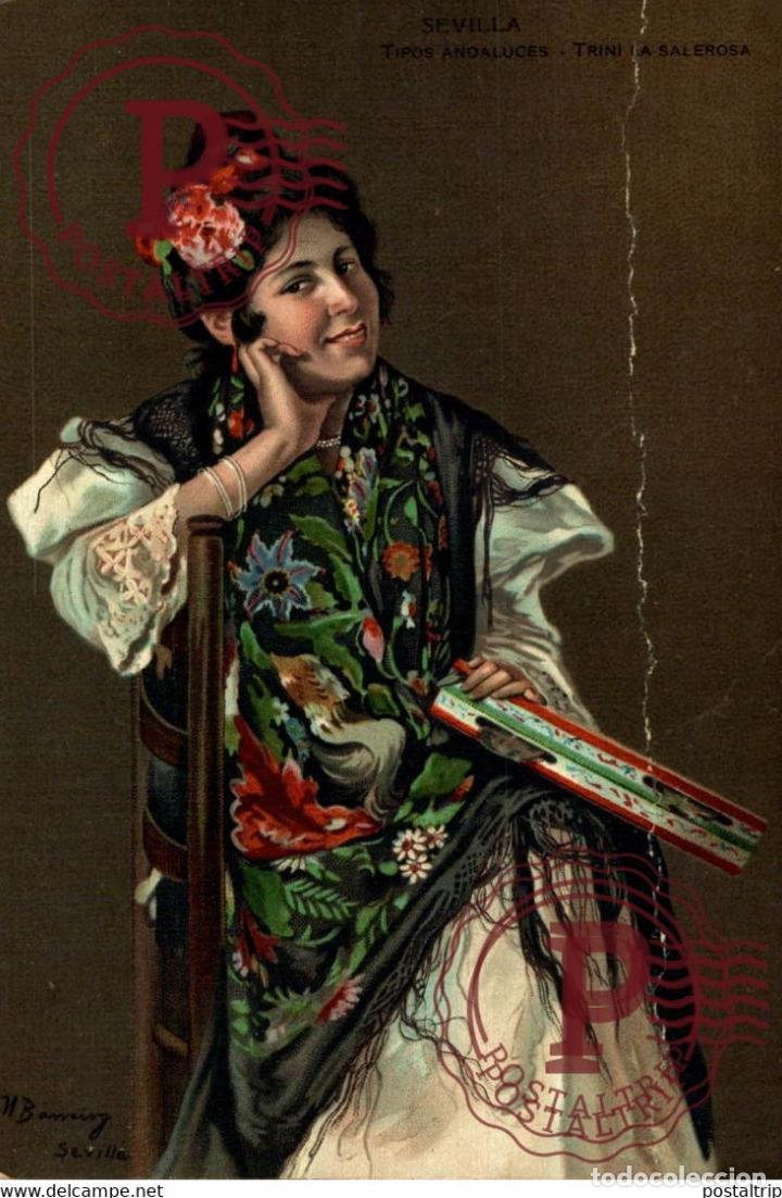 Postales: SEVILLA. TIPOS ANDALUCES. TRINI LA SALEROSA