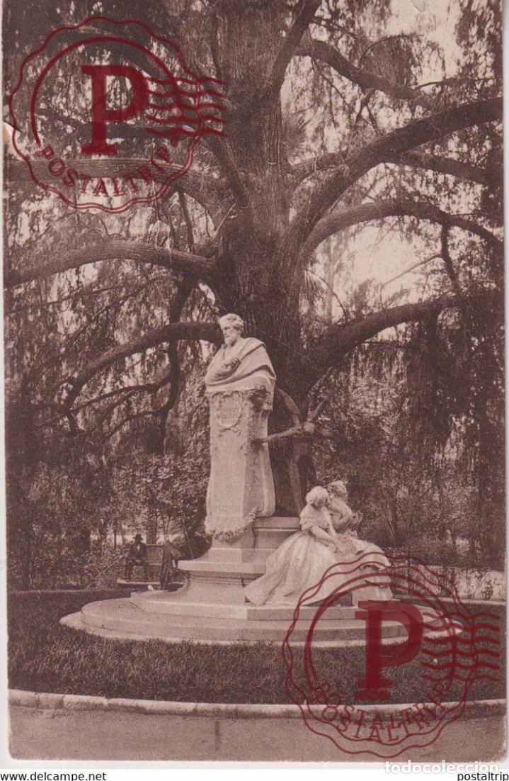 Postcards: SEVILLA MONUMENTO A B&Eacute;CQUER, ESTATUA EN PARQUE DE MARIA LUISA ANDALUC&Iacute;A ESPA&Ntilde;A ESPAGNE