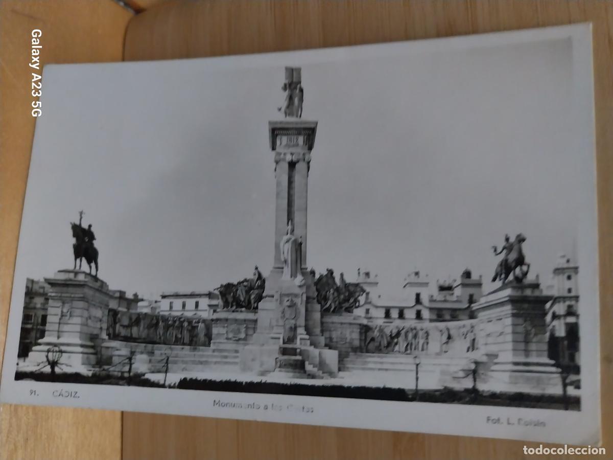 Postales: MONUMENTO A LAS CORTES CADIZ ED ROISIN 91 CIRCULADA A&Ntilde;O 1942