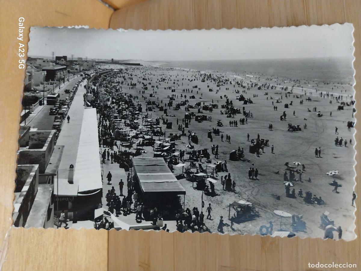 Postales: PLAYA DE LA VICTORIA CADIZ ED AISA 277 CIRCULADA A&Ntilde;OS 50