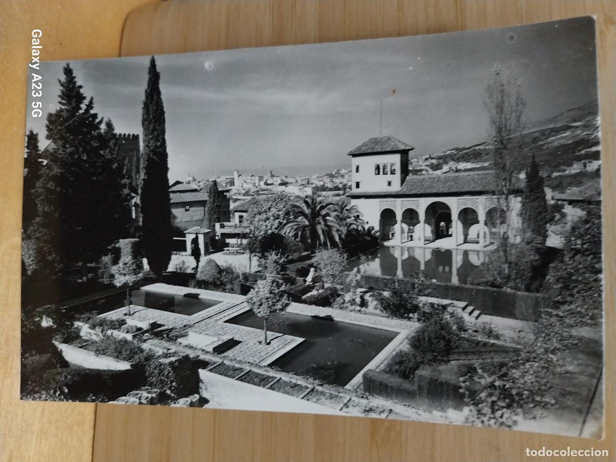 Postales: JARDINES DEL PARTAL ALHAMBRA GRANADA POSTAL CIRCULADA A&Ntilde;O 1959