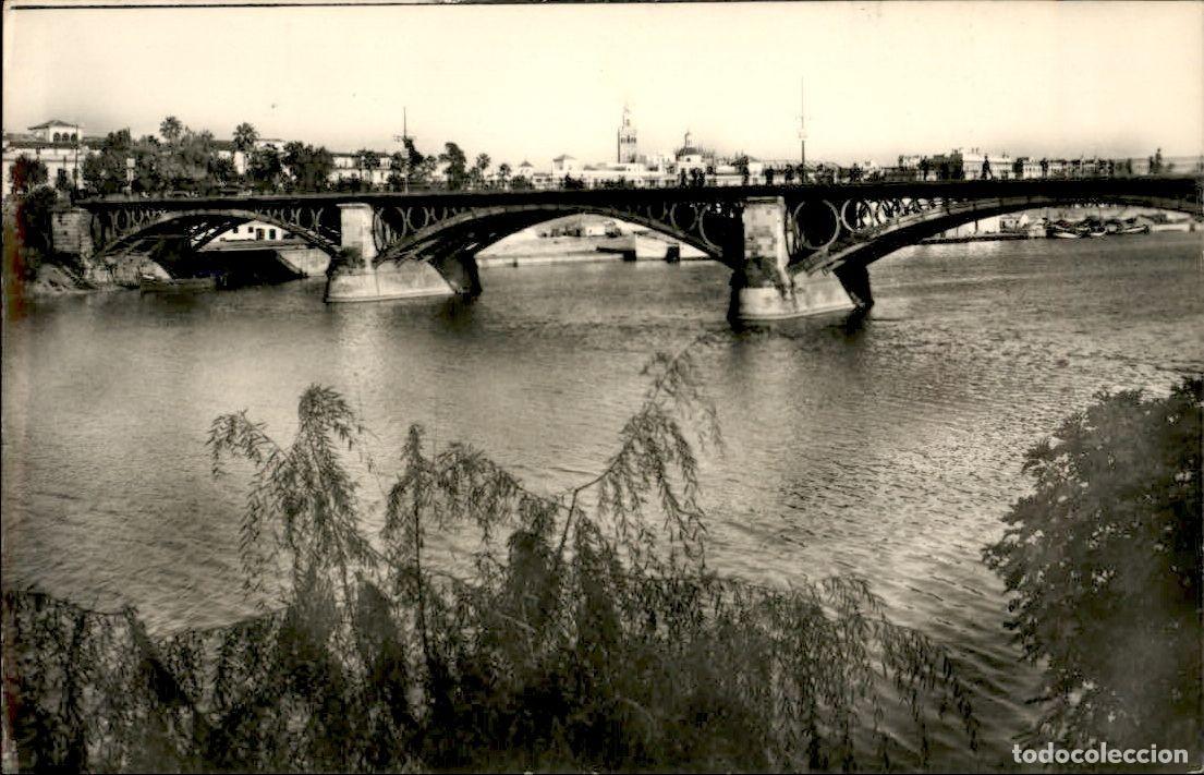 Postales: Sevilla - Puente de Triana - Heliotipia artistica espa&ntilde;ola - Madrid
