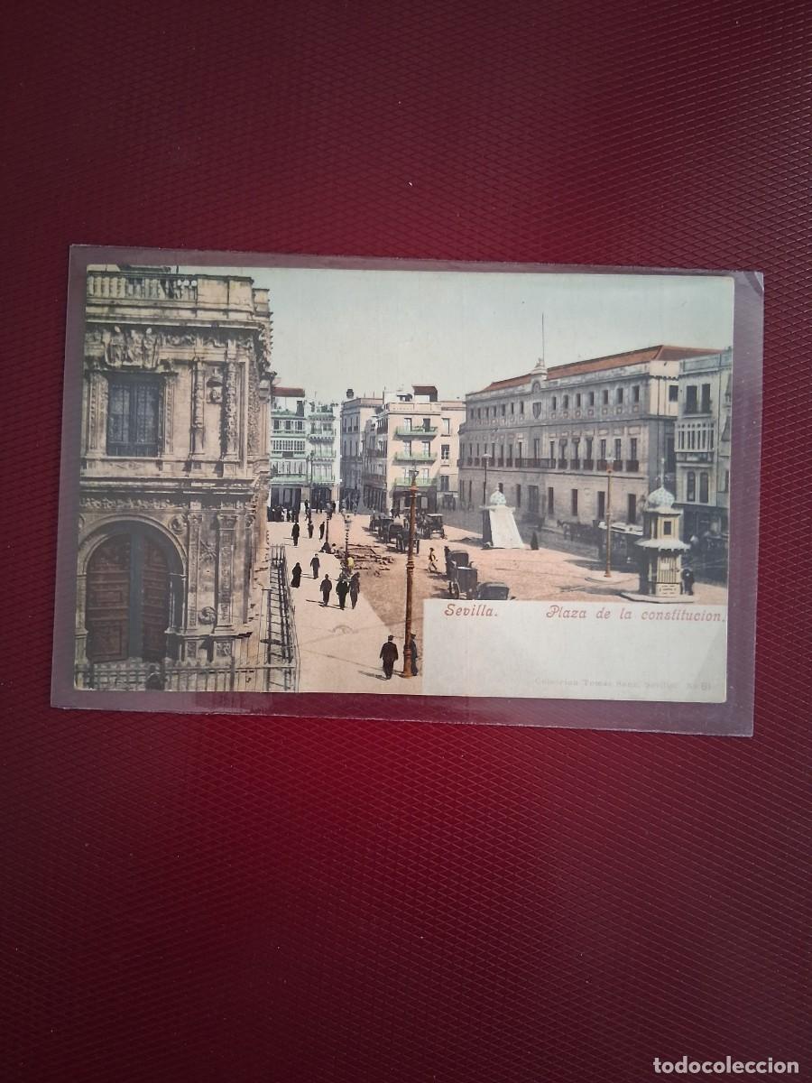 Postales: SEVILLA, PLAZA DE.LA CONSTITUCI&Oacute;N. Sobre 1901-1905, sin dividir..