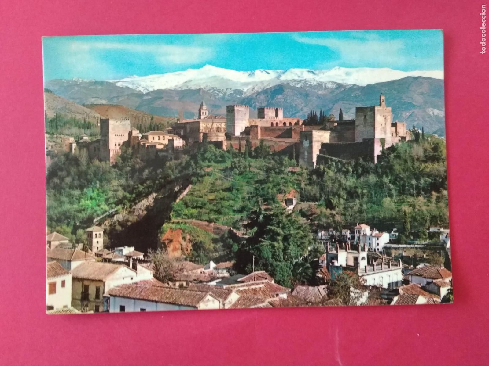 Postales: ANTIGUA TARJETA POSTAL , ANDALUCIA , GRANADA , ALHAMBRA Y SIERRA NEVADA