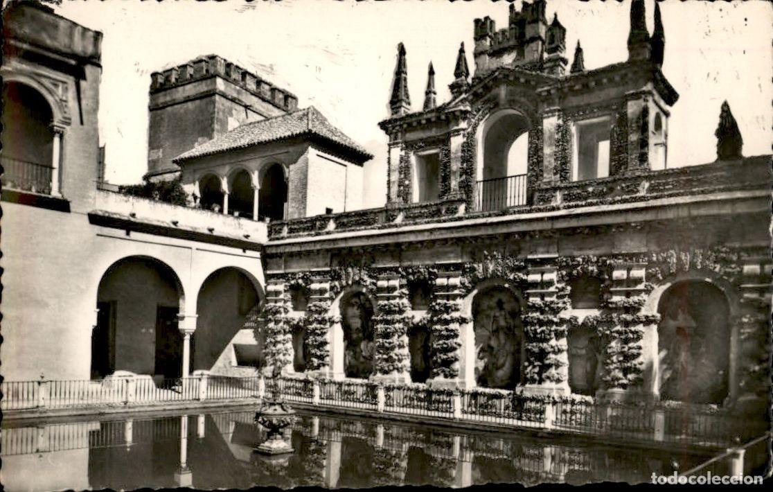 Postales: Sevilla - Reales Alc&aacute;zares Estanque de D. Pedro