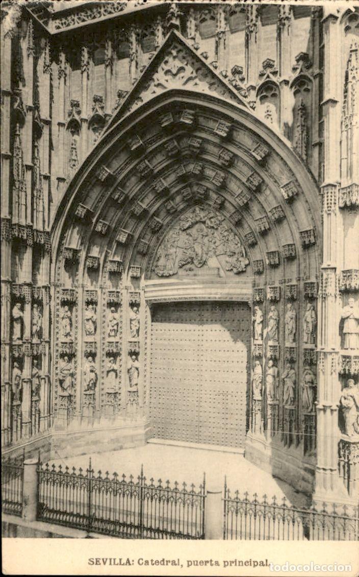 Postales: Sevilla - Catedral Puerta principal - Hauser y Menet