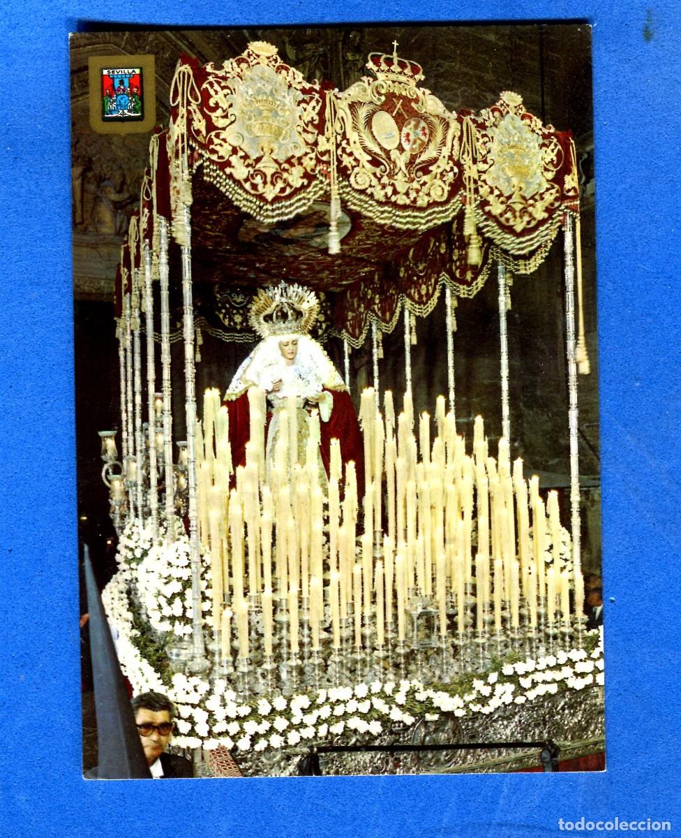 Postales: POSTAL SIN CIRCULAR SEVILLA 12 SEMANA SANTA MARIA SANTISIMA DE LA REGLA EDITA ESCUDO DE ORO