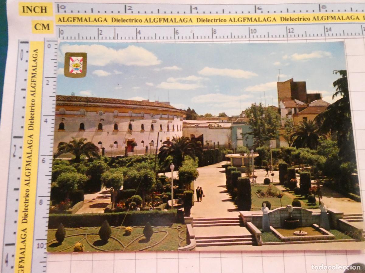 Postales: POSTAL DE JAEN. A&Ntilde;O 1966. LINARES GLORIETA SANTA MARGARITA PLAZA DE TOROS 15 ESCUDO ORO. 4007