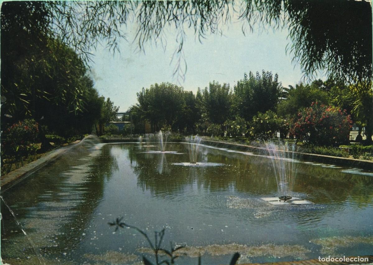 Postales: N&ordm; 2025-ALMER&Iacute;A. Estanque del Parque. Circulada en 1963. EDICIONES ARRIBAS