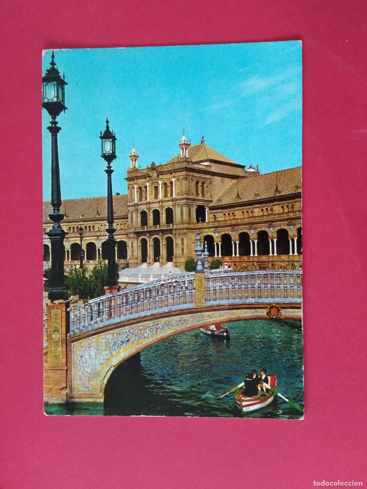 Postales: ANTIGUA TARJETA POSTAL , ANDALUCIA , SEVILLA , PLAZA DE ESPA&Ntilde;A