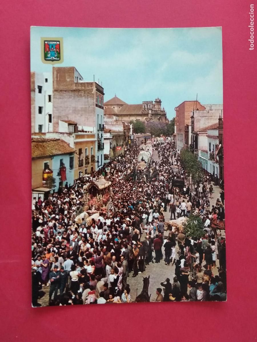 Postales: ANTIGUA TARJETA POSTAL , ANDALUCIA , SEVILLA , ROMERIA DEL ROCIO