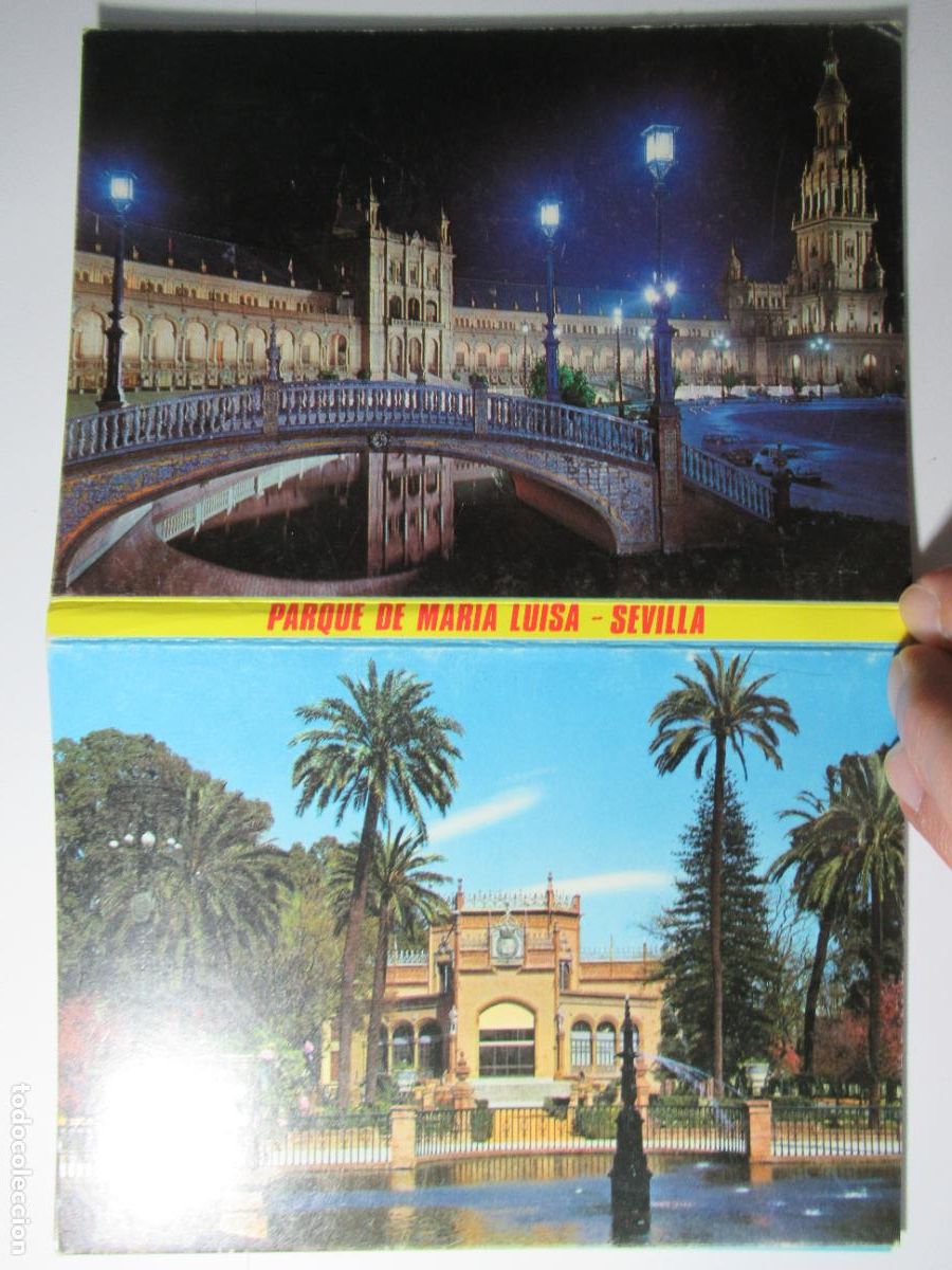 Postales: Bloc Sevilla - Parque de Mar&iacute;a Luisa - 12 postales en acorde&oacute;n